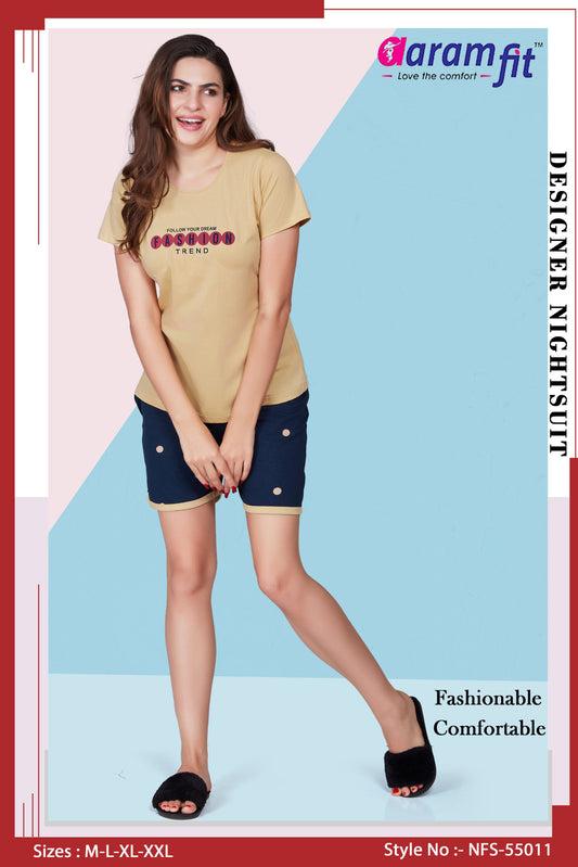 AaramFit Designer Night Suit Short NSS-55011