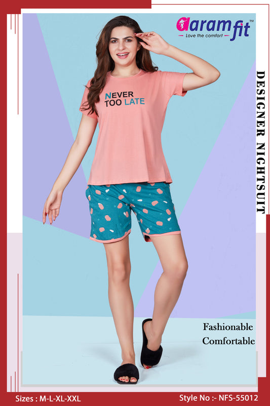 AaramFit Designer Night Suit Short NSS-55012