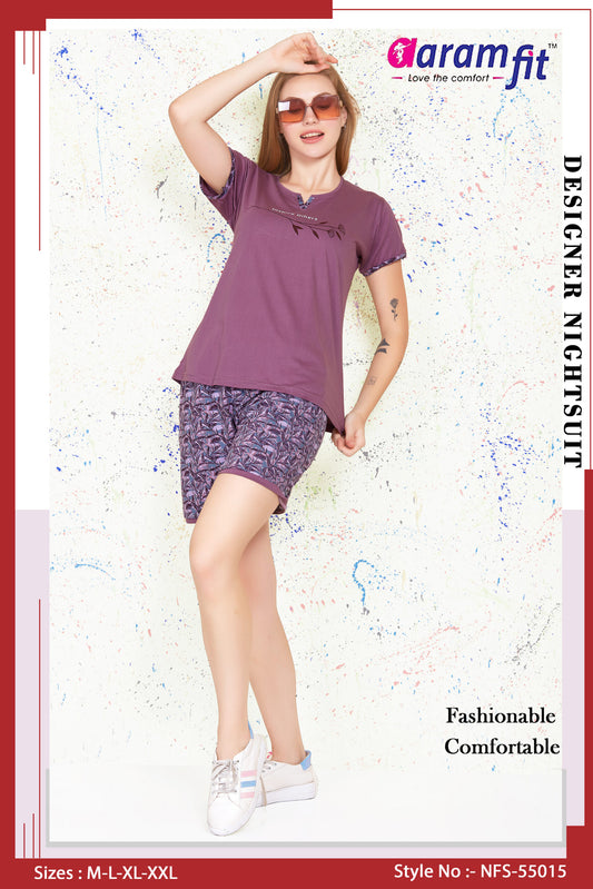 AaramFit Designer Night Suit Short NSS-55015