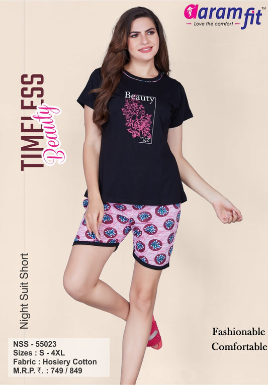 AaramFit Designer Night Suit Short-NSS 55023