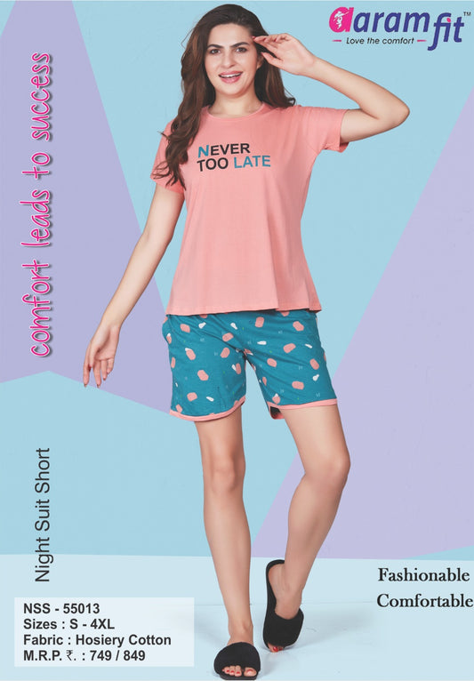 AaramFit Designer Night Suit Short NSS-55013