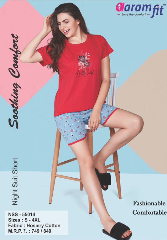 AaramFit Designer Night Suit Short NSS-55014