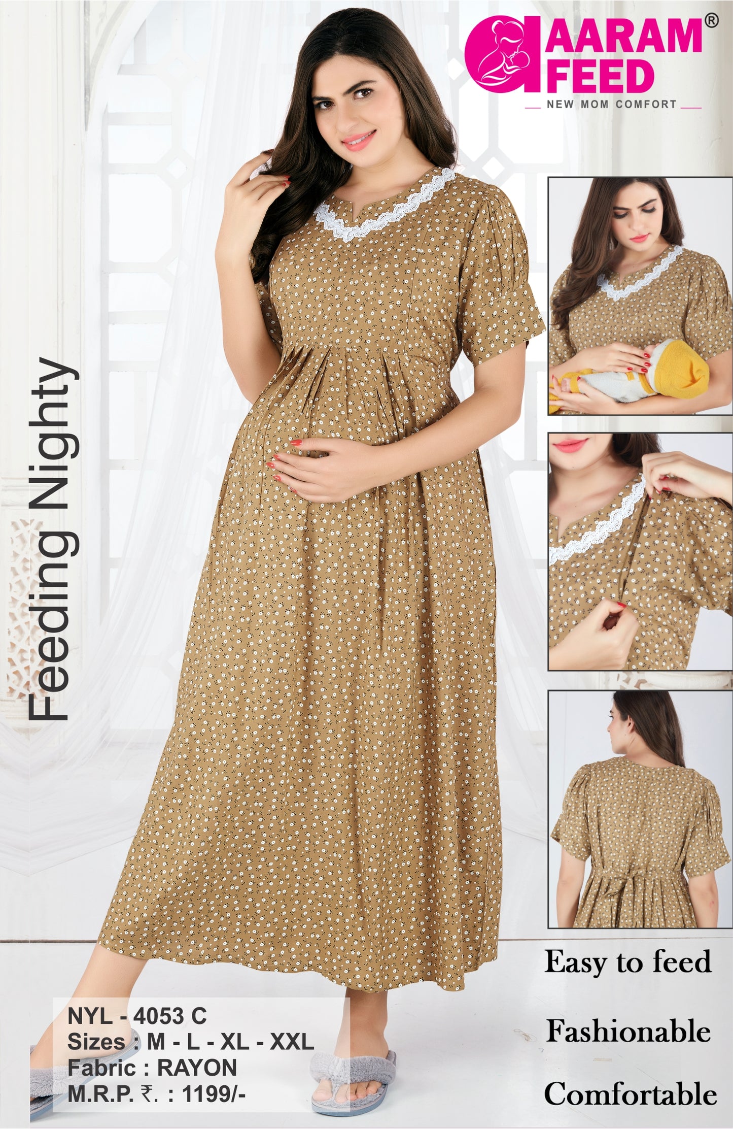 AaramFeed Feeding Nighty-NYL-4053