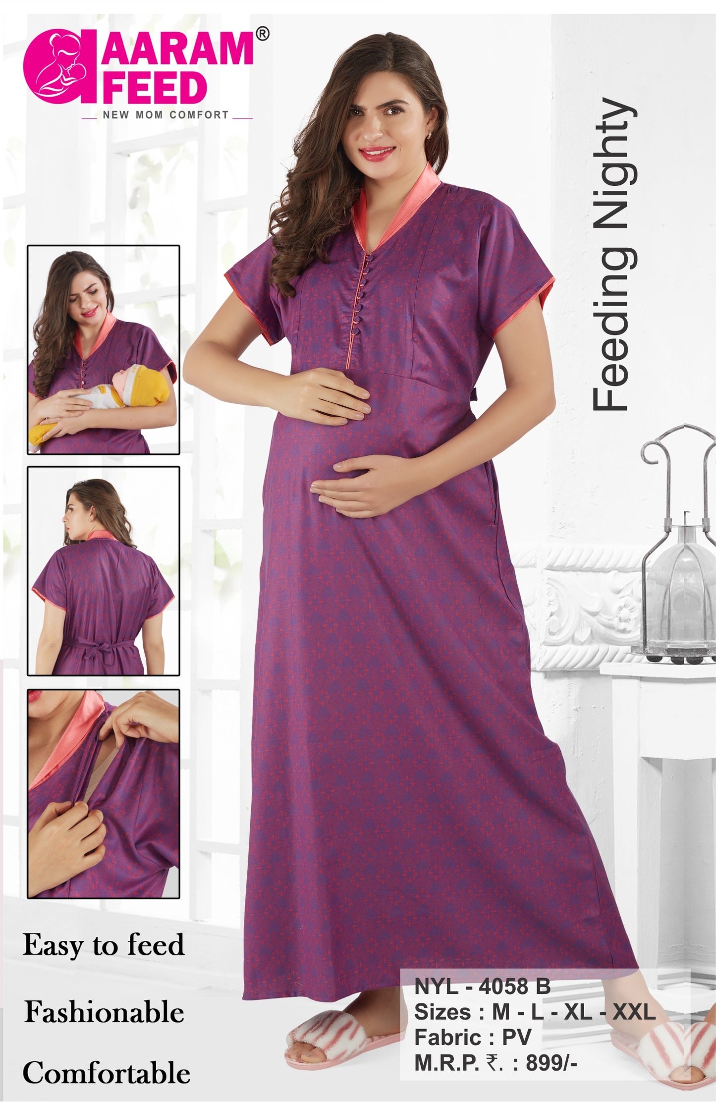 AaramFeed Feeding Nighty-NYL-4058
