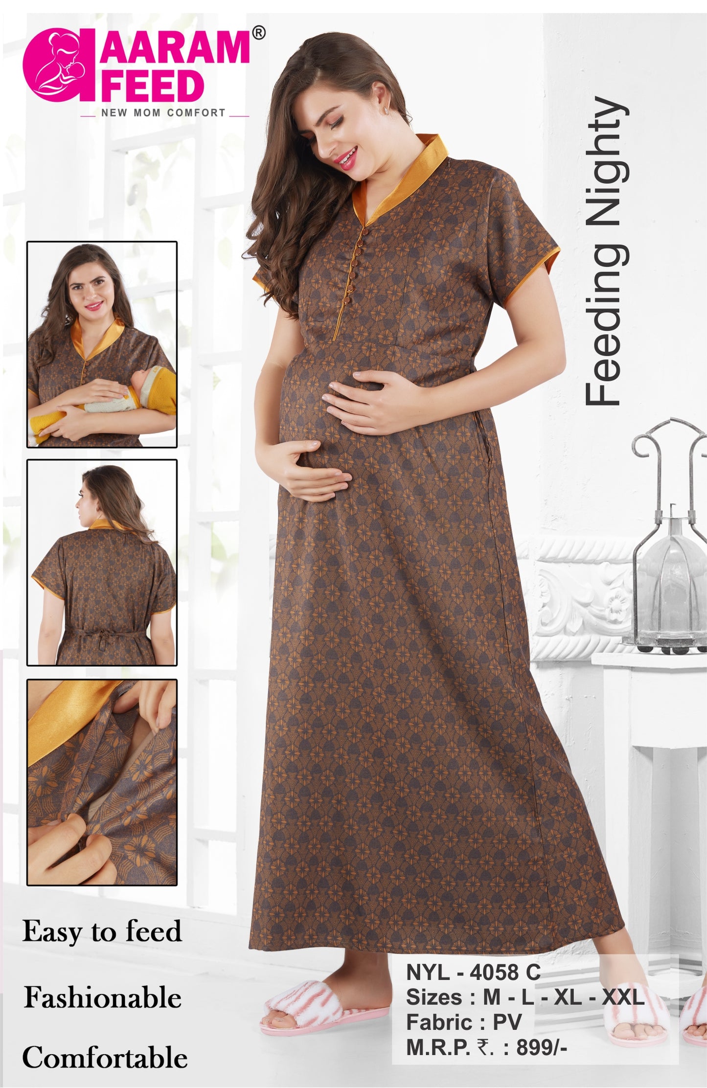 AaramFeed Feeding Nighty-NYL-4058