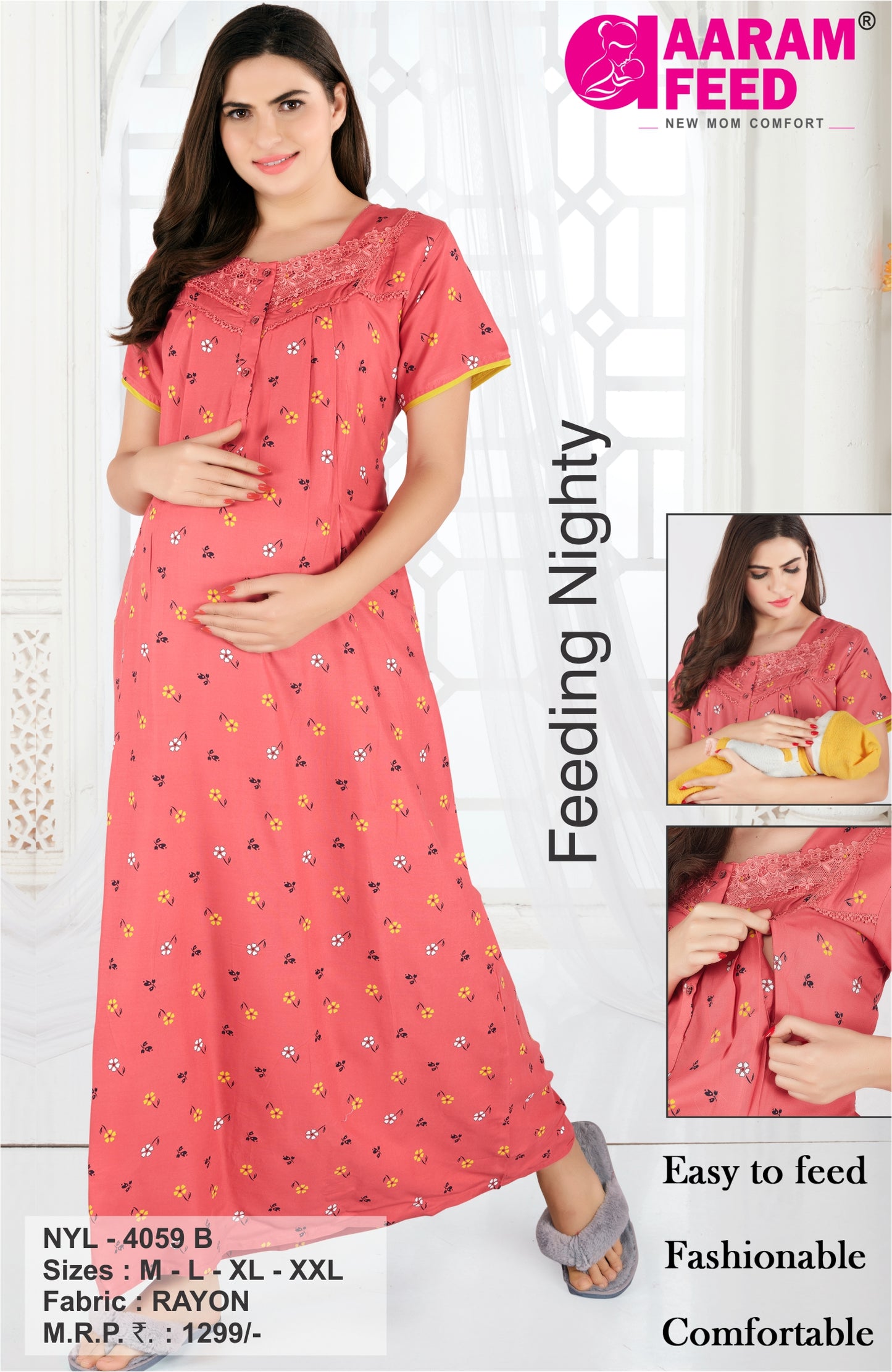 AaramFeed Feeding Nighty-NYL-4059