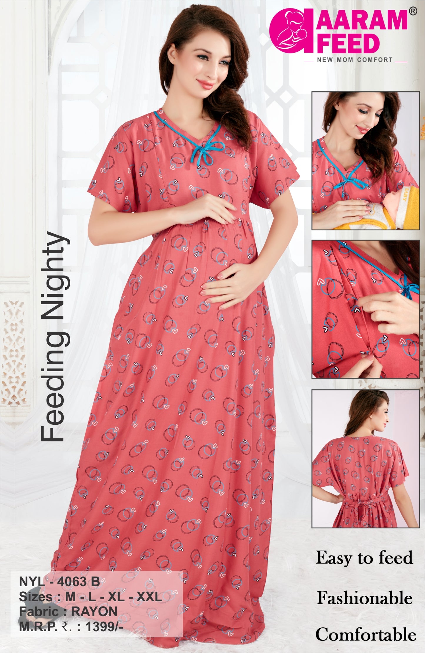 AaramFeed Feeding Nighty-NYL-4063