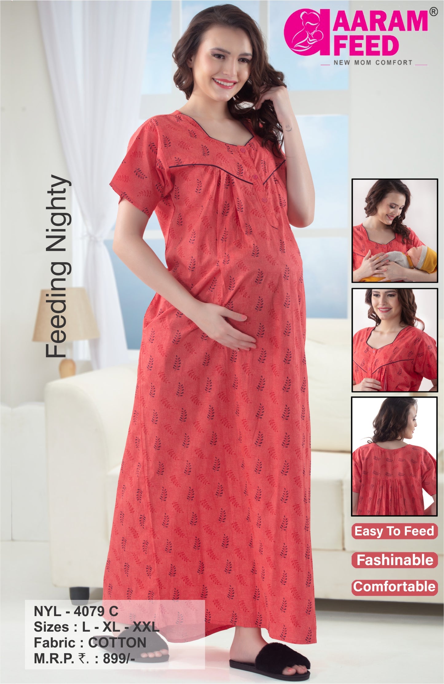 AaramFeed Feeding Nighty-NYL-4079