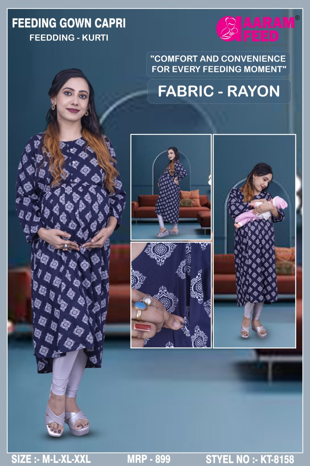 AaramFeed Feeding Kurti KT-8158
