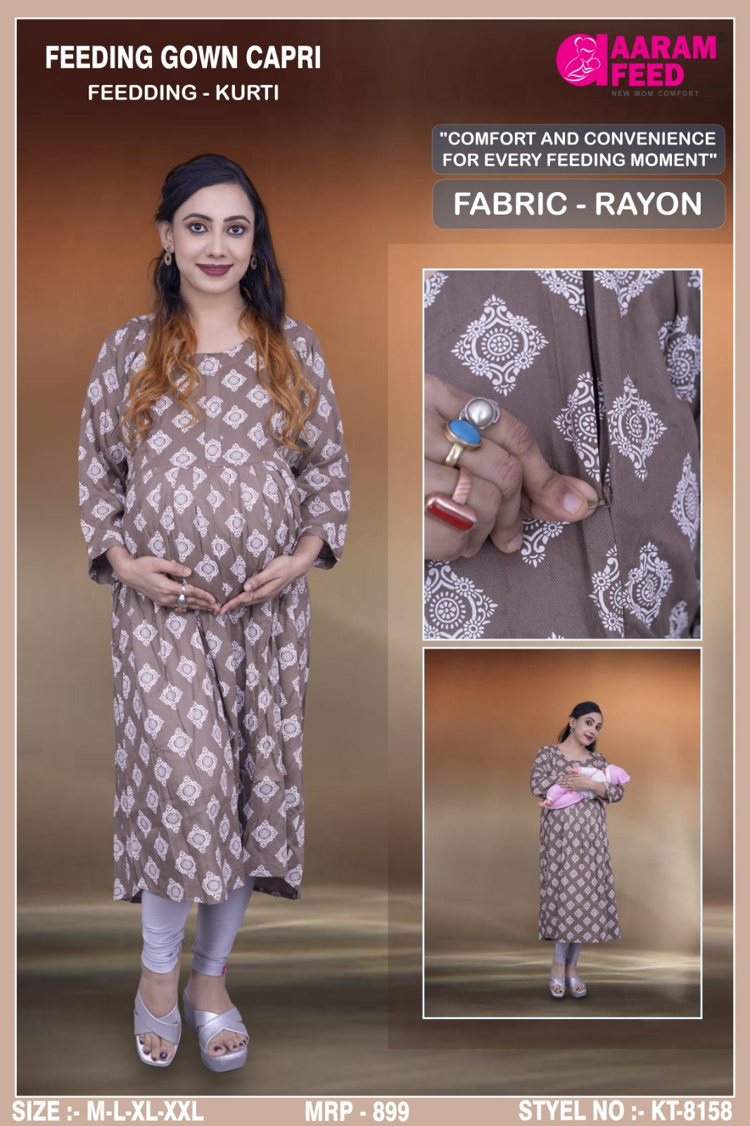 AaramFeed Feeding Kurti KT-8158