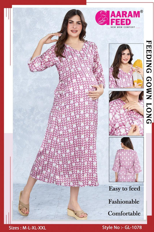 AaramFeed Feeding Gown Long GL-1078