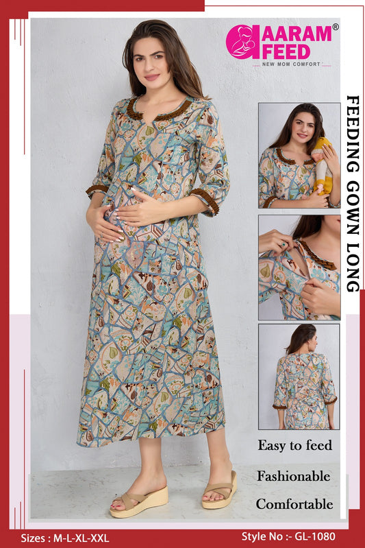 AaramFeed Feeding Gown Long GL-1080