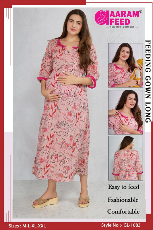AaramFeed Feeding Gown Long GL-1083