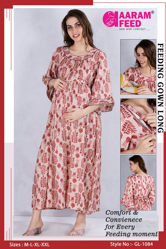 AaramFeed Feeding Gown Long GL-1084