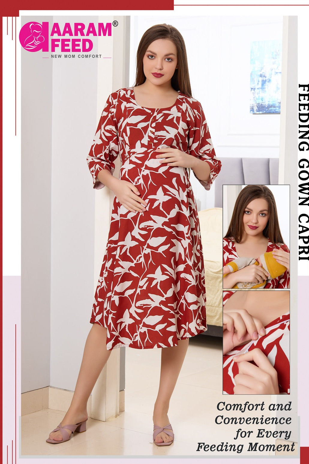AaramFeed Feeding Gown Capri-GC-2150