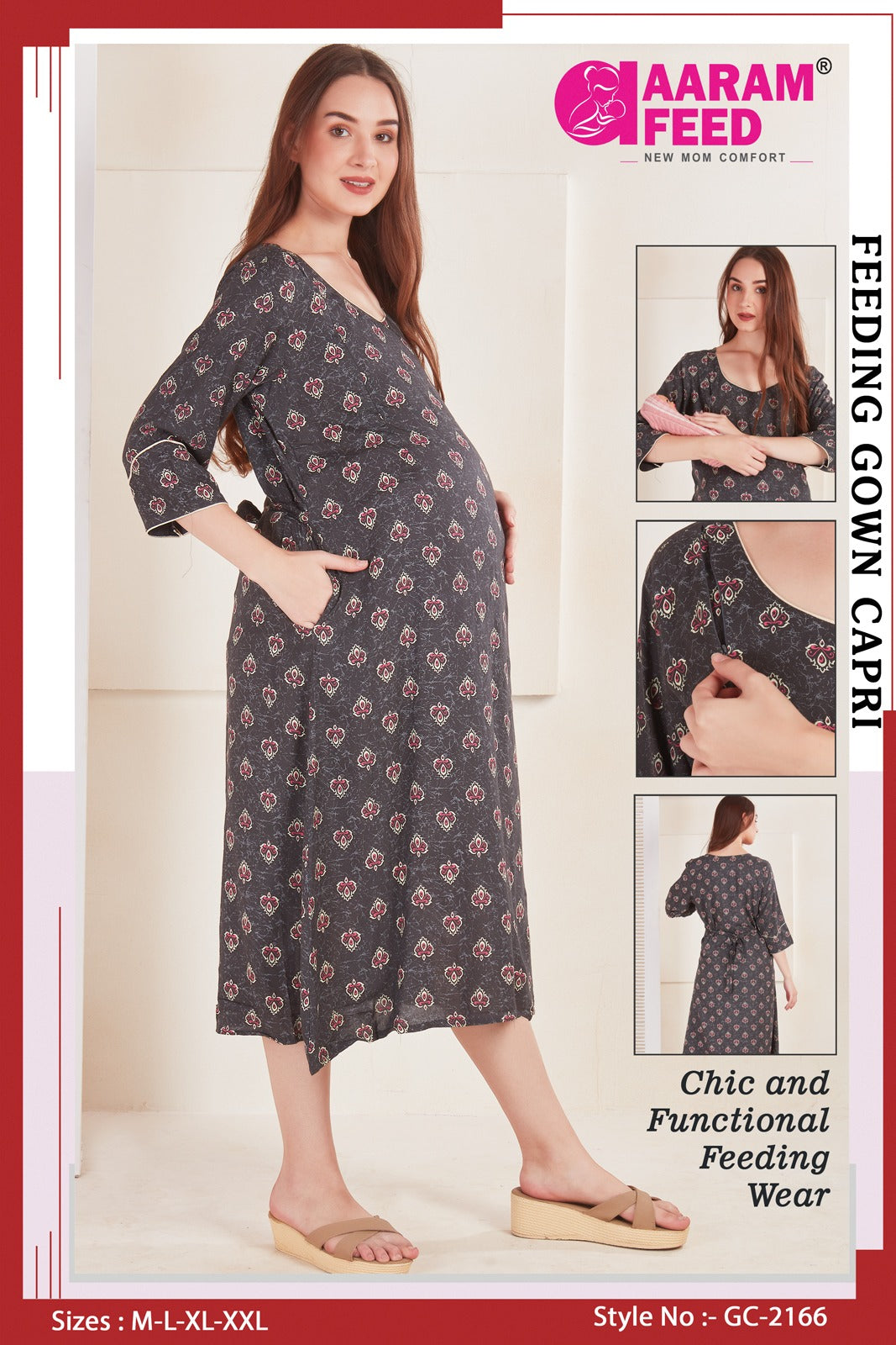 AaramFeed Feeding Gown Capri-GC-2166