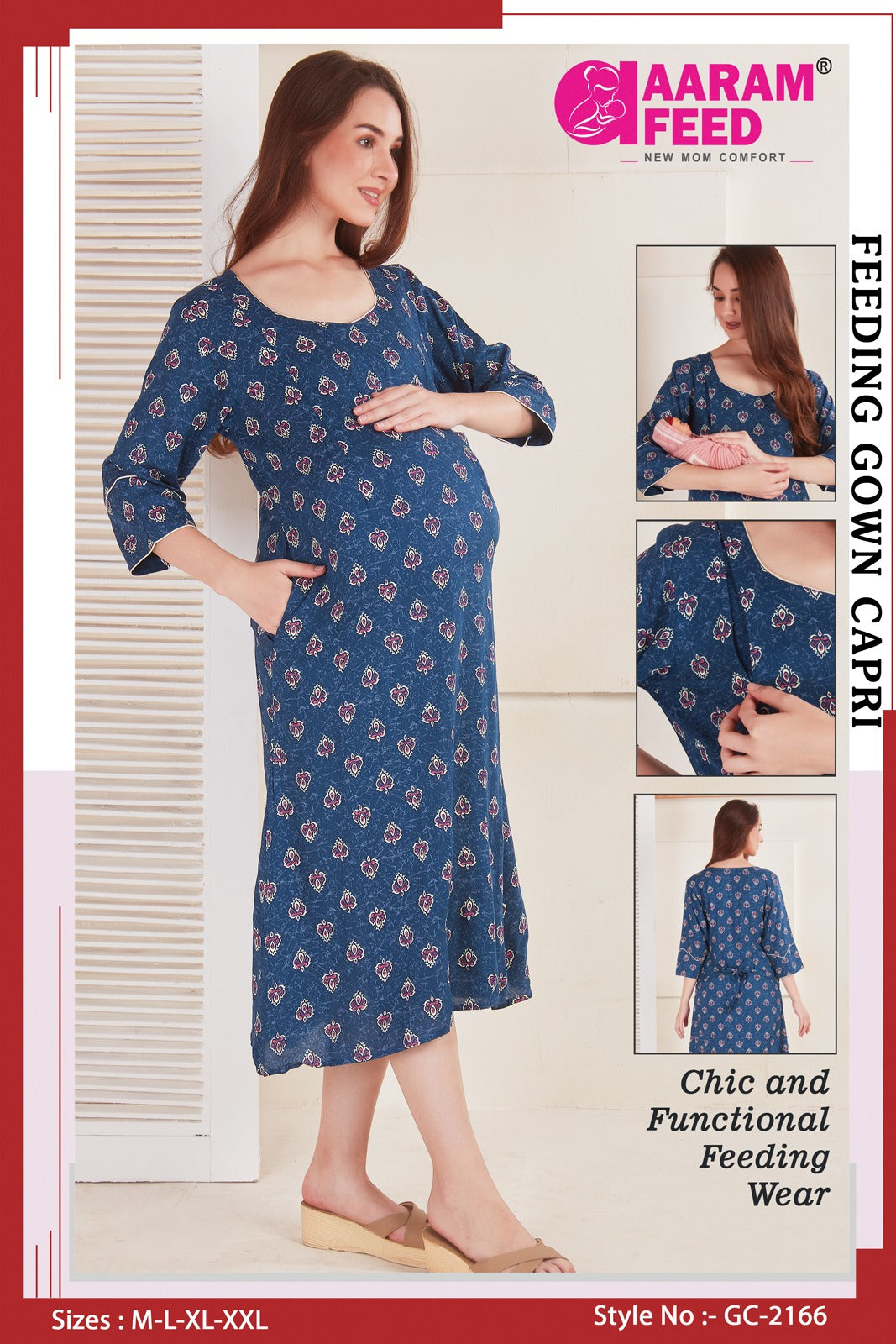 AaramFeed Feeding Gown Capri-GC-2166