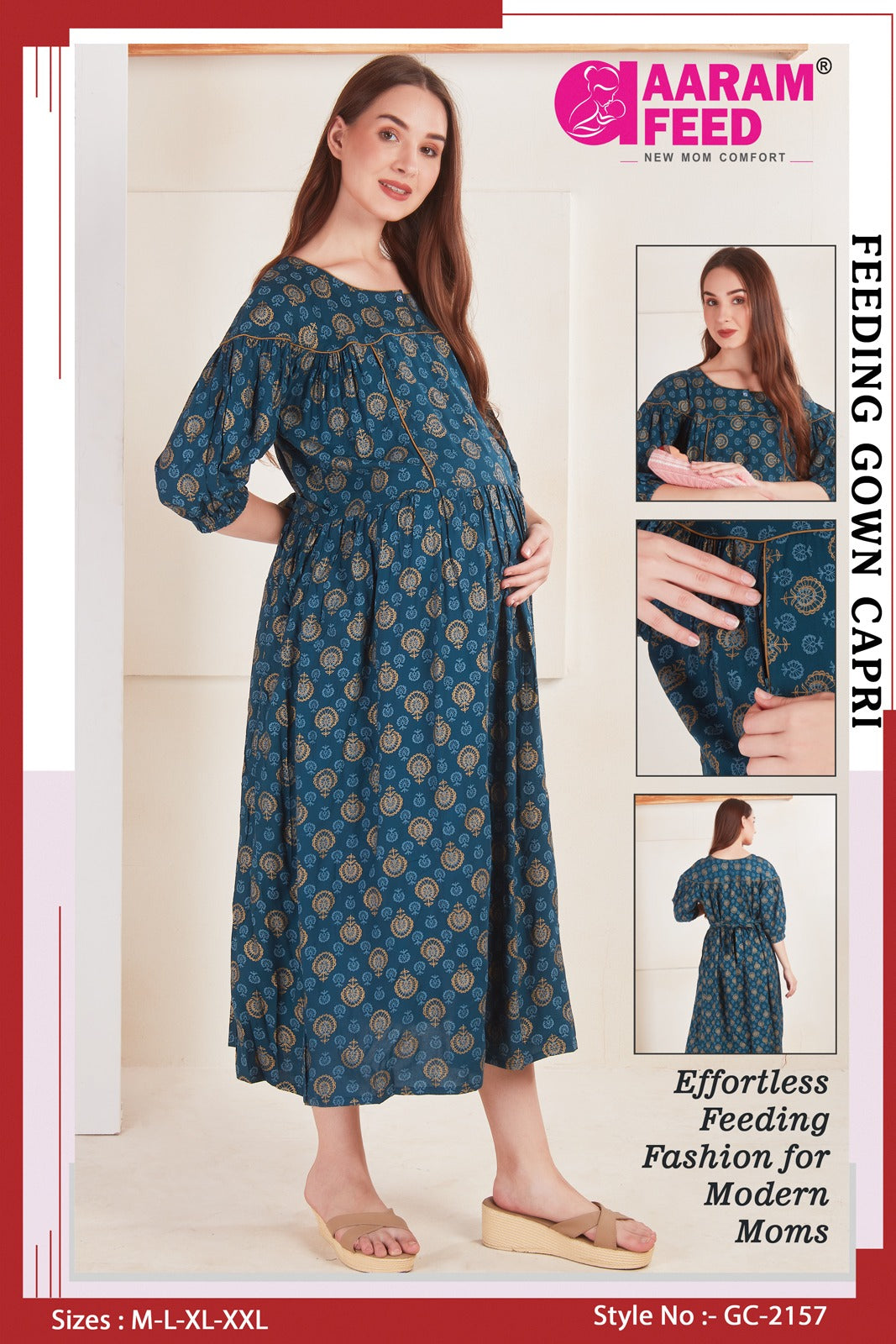 AaramFeed Feeding Gown Capri-GC-2157