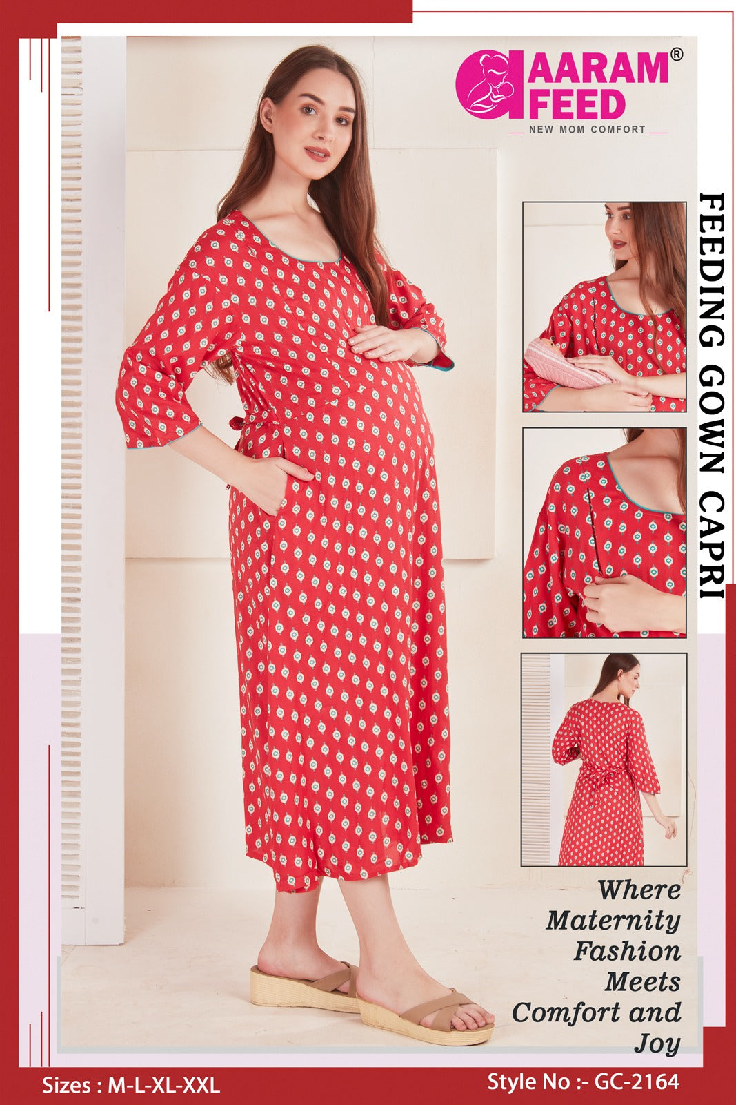 AaramFeed Feeding Gown Capri-GC-2164