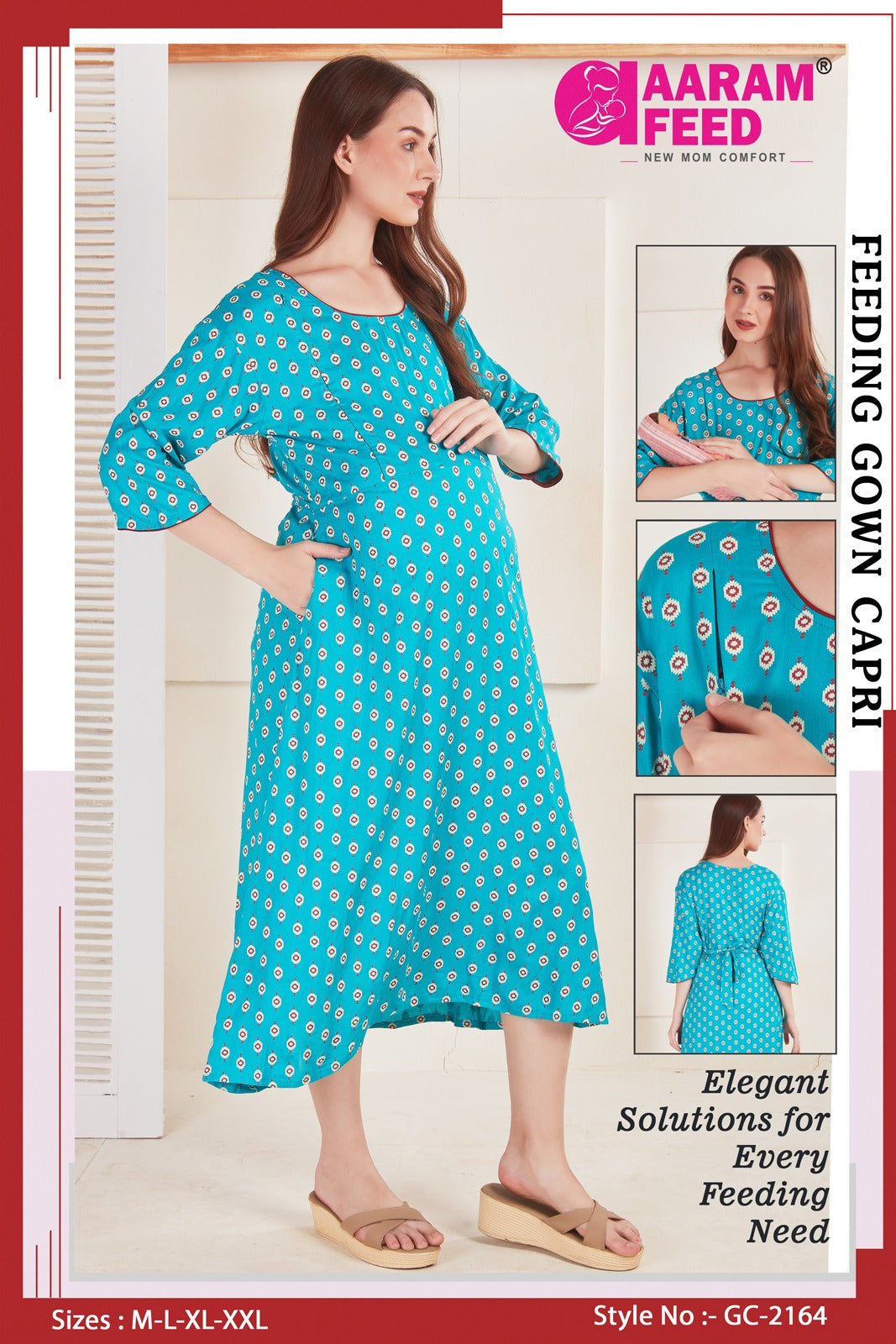 AaramFeed Feeding Gown Capri-GC-2164