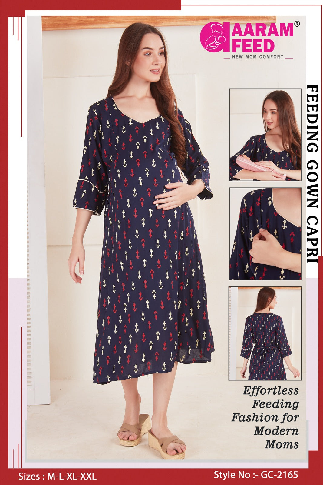 AaramFeed Feeding Gown Capri-GC-2165