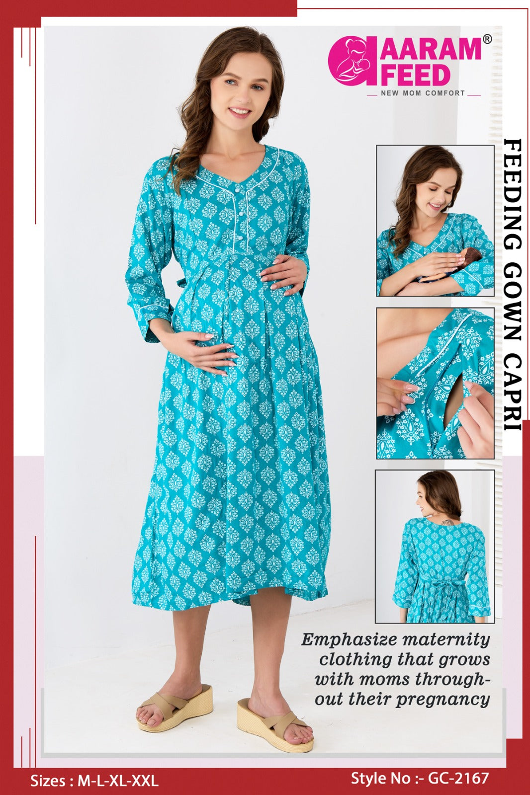 AaramFeed Feeding Gown Capri-GC-2167