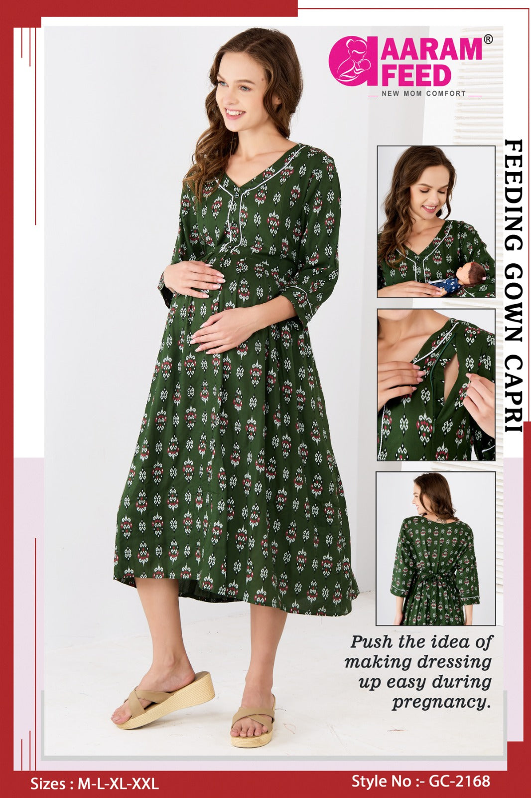 AaramFeed Feeding Gown Capri-GC-2168