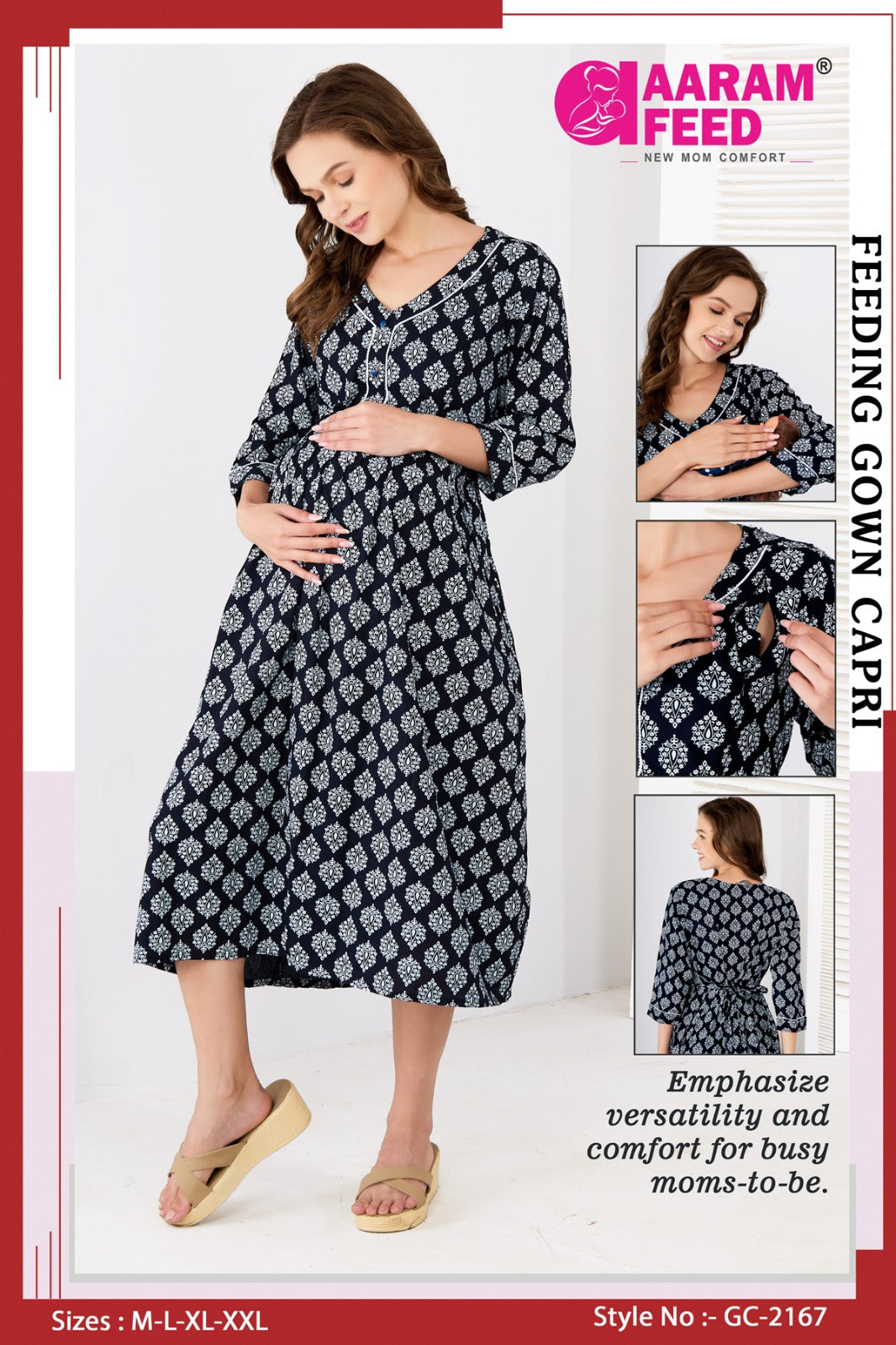 AaramFeed Feeding Gown Capri-GC-2167