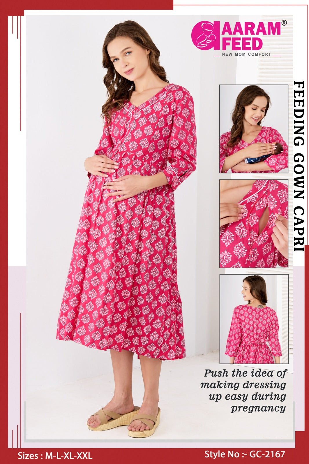 AaramFeed Feeding Gown Capri-GC-2167