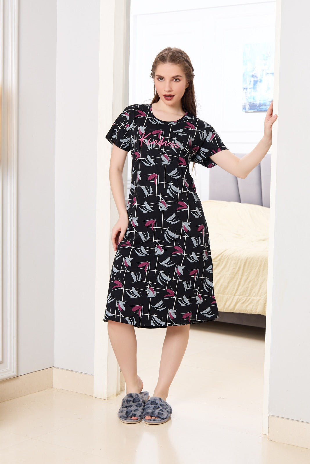 AaramFit Designer Nighty Short FNS-7094