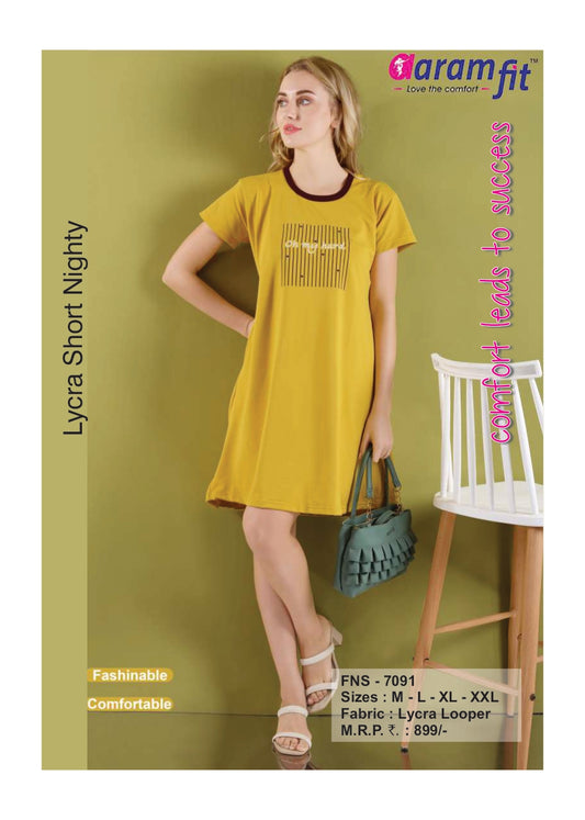 AaramFit Designer Nighty Short FNS-7091