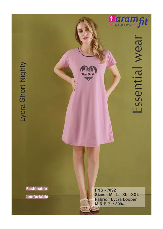 AaramFit Designer Nighty Short FNS-7092