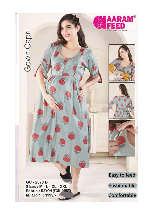 AaramFeed Feeding Gown Capri-GC-2078