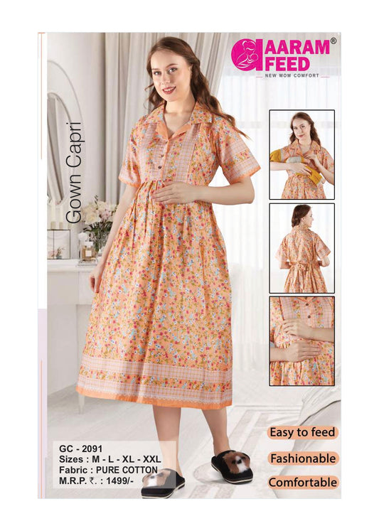 AaramFeed Feeding Gown Capri-GC-2091